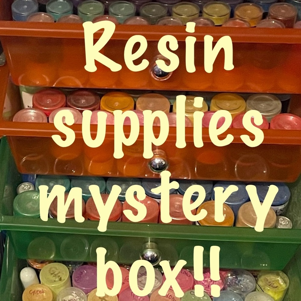$120 VALUE! Mystery resin craft box! Molds, micas, glitters, fillers!